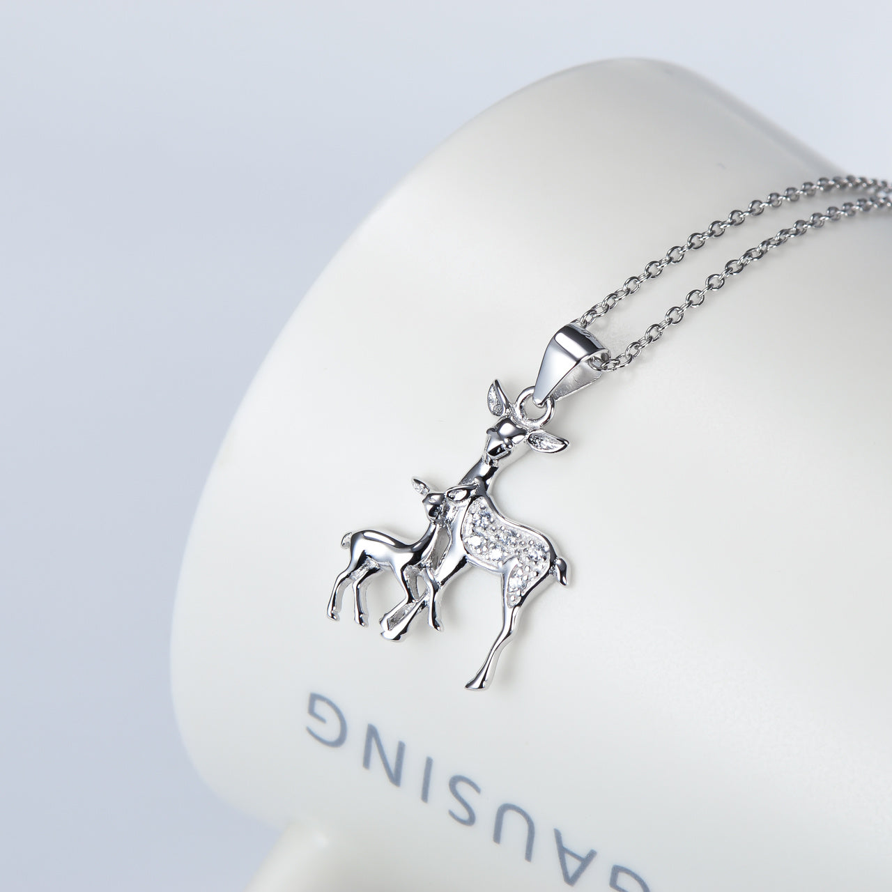 Fawn-Shaped 925 Silver Necklace