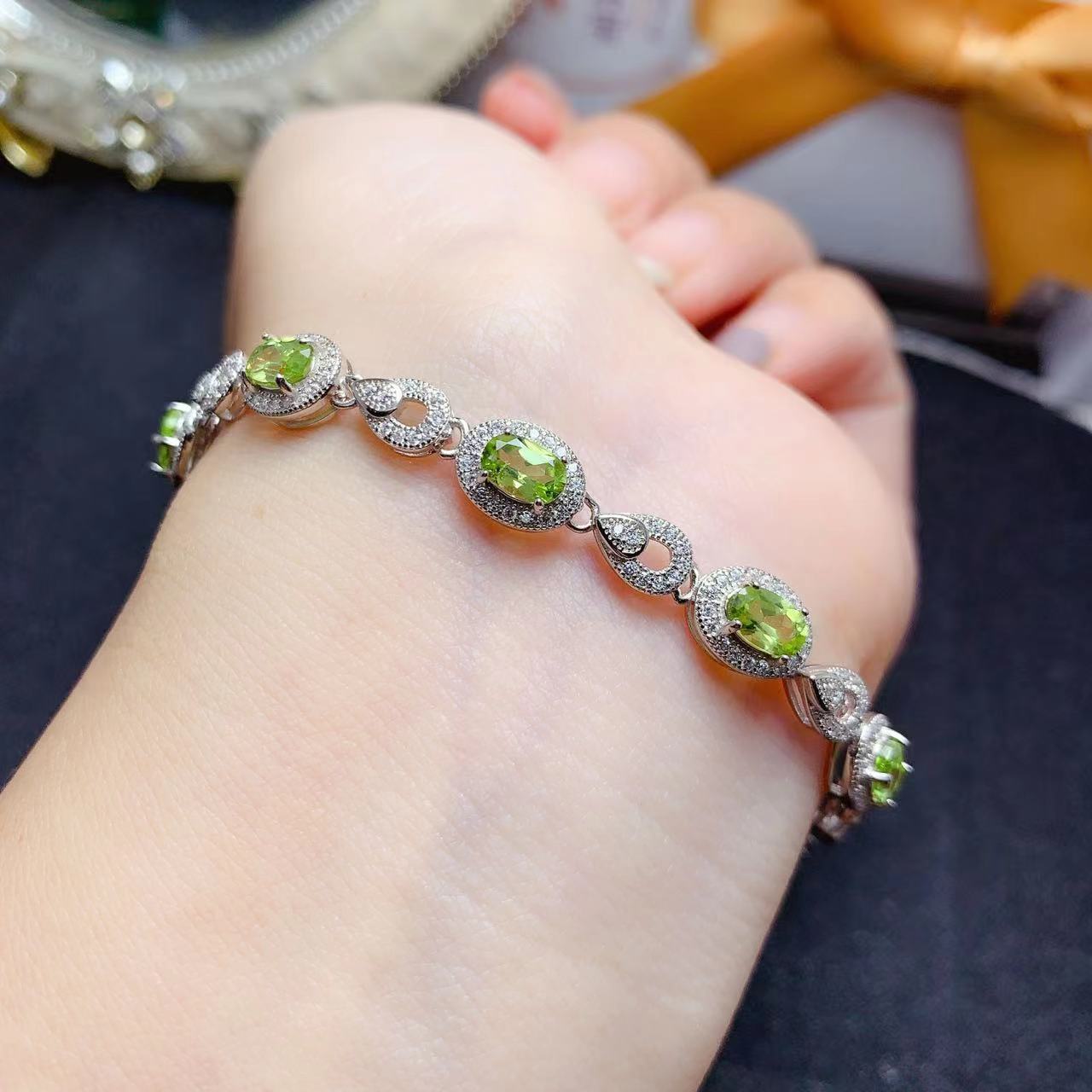 Natural Olivine Bracelet