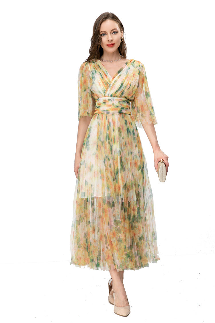 Chic Retro Printed Dresses for Women – Casual & Stylish