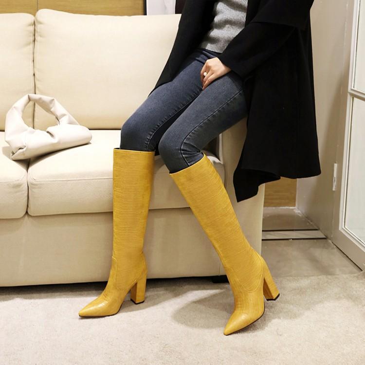 Pointed Super High Heel Thick  Boots