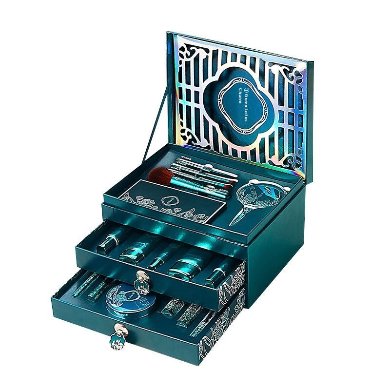 “Green Lotus Glow Kit — 18-Piece Beauty & Skincare Collection”