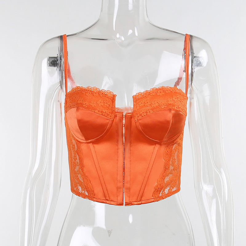 Skinny Fit Corset Backless  Top