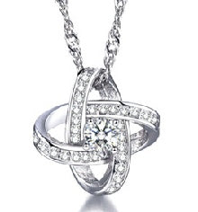 Forever Heart S925 Silver Necklace for Women – AAA Zircon Pendant Jewelry Gift