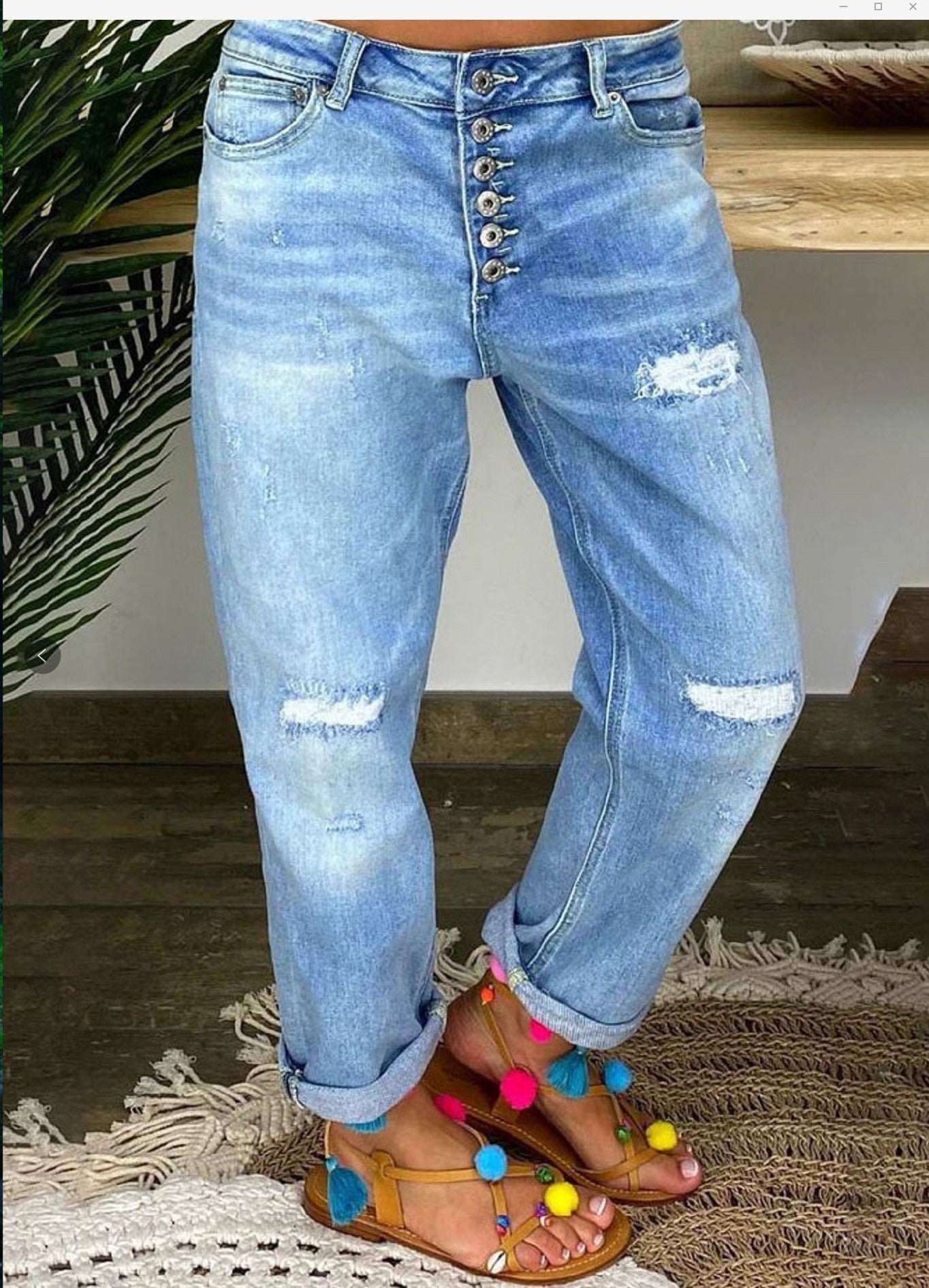 Jeans High-waisted Summer Loose Slim Straight Daddy Pants