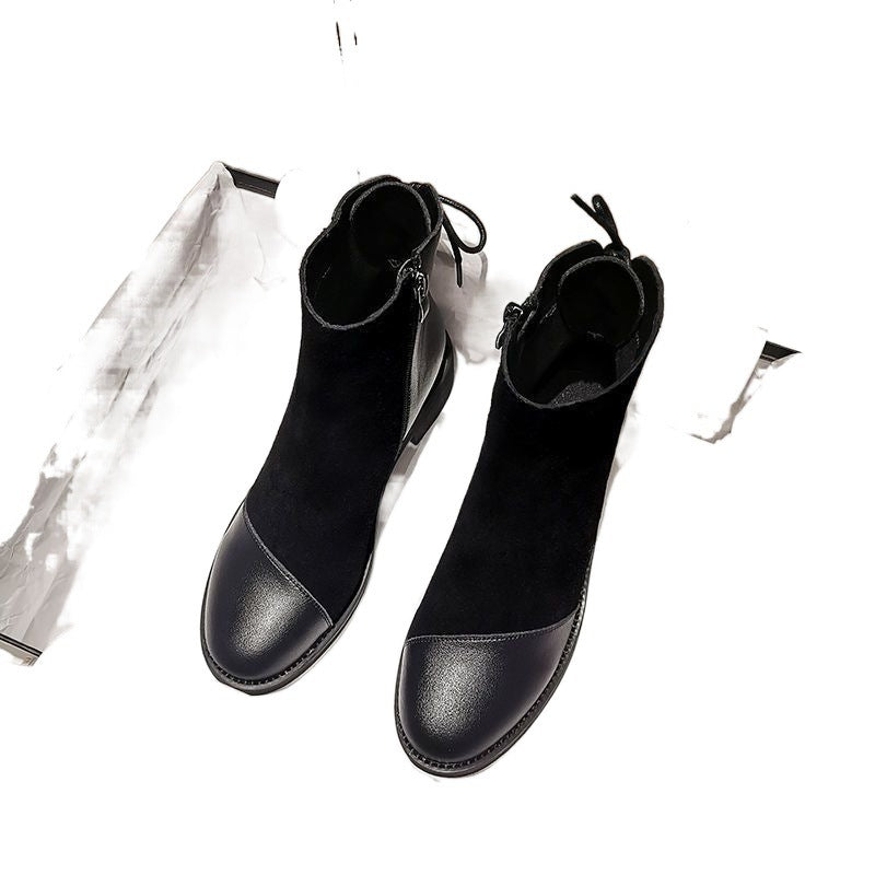 Effortless Elegance: Soft Leather Martin Boots for Women
