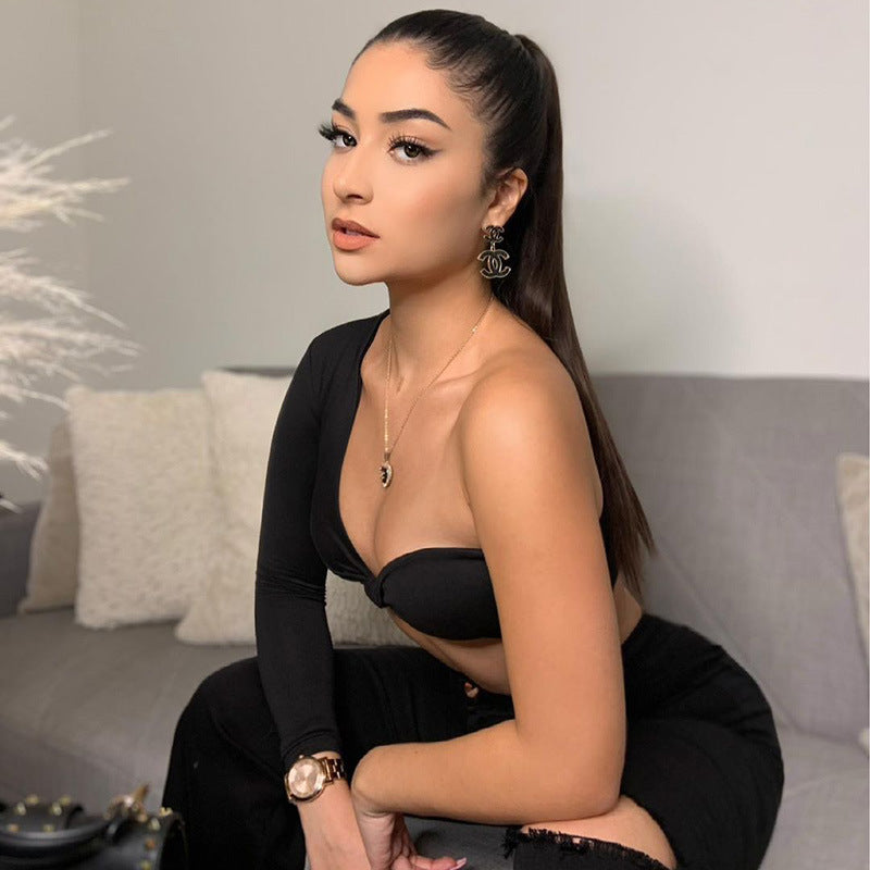 Women's Summer Off Shoulder Vest Twisted Top