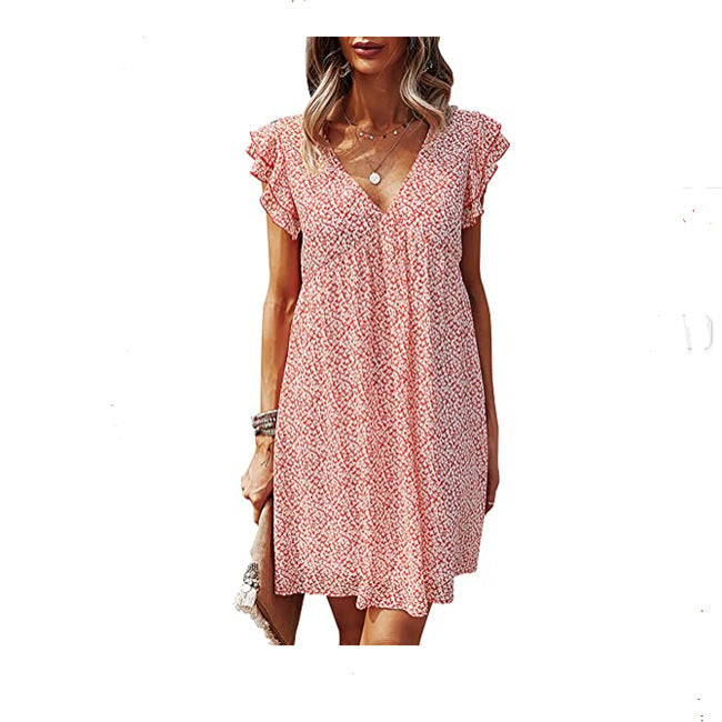 Loose Women's Dresses V-neck Sexy Skirts Summer New Products