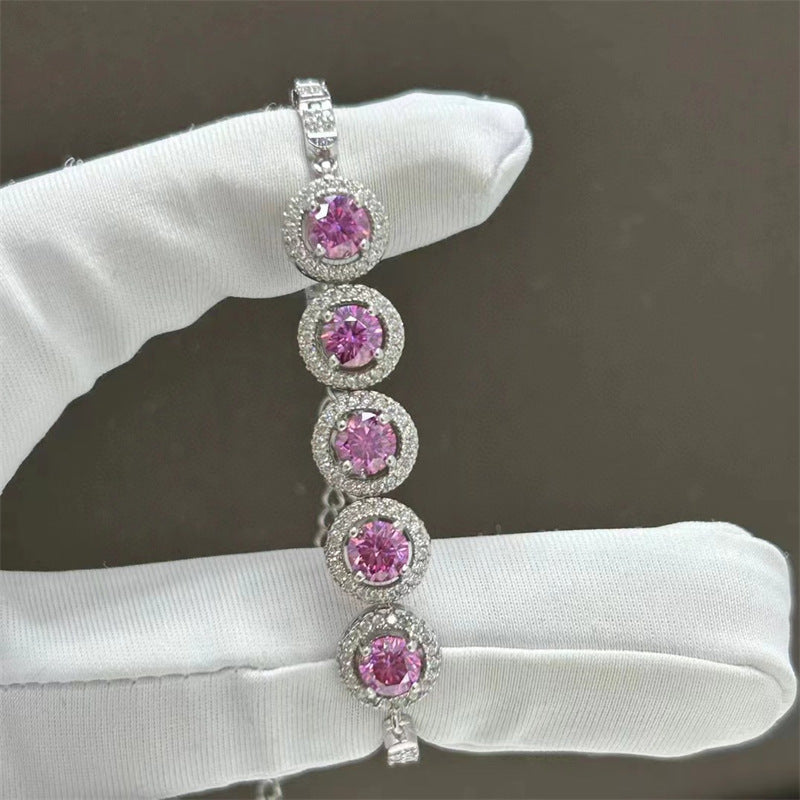 Moissanite Bracelet Women's Full Diamond