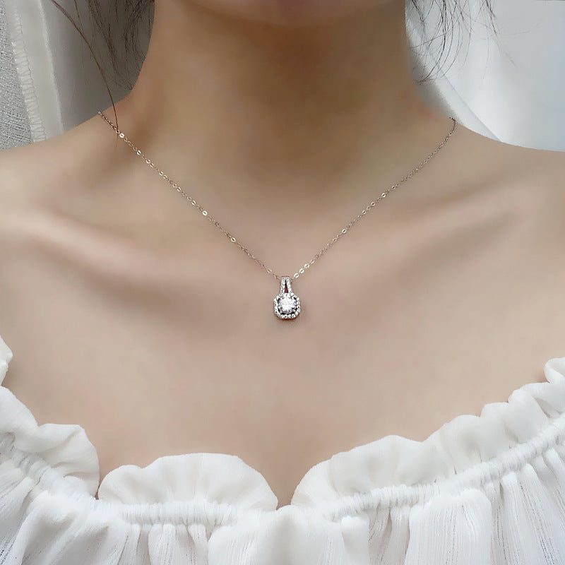 Moissanite Princess Necklace
