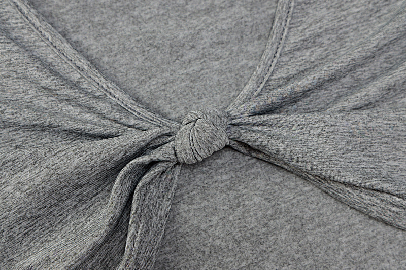 Long Sleeve V Neck Cropped Navel T-Shirt