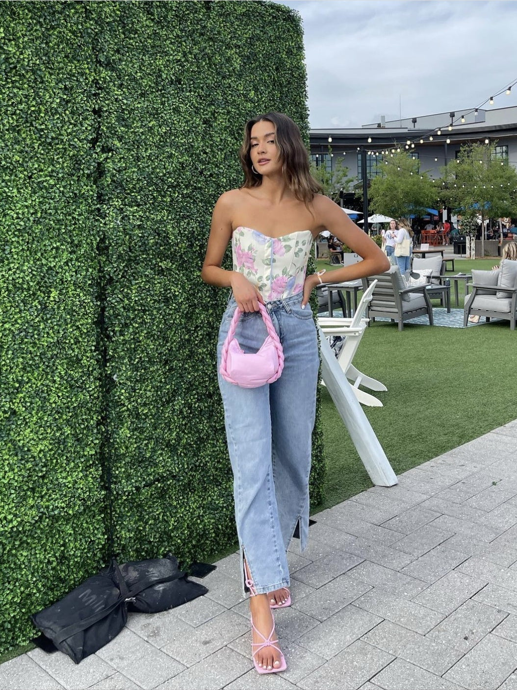 French Top Short Printed Corset