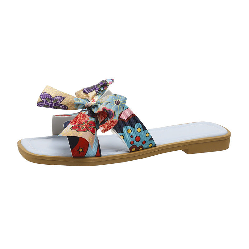Ribbon Bow Sandals