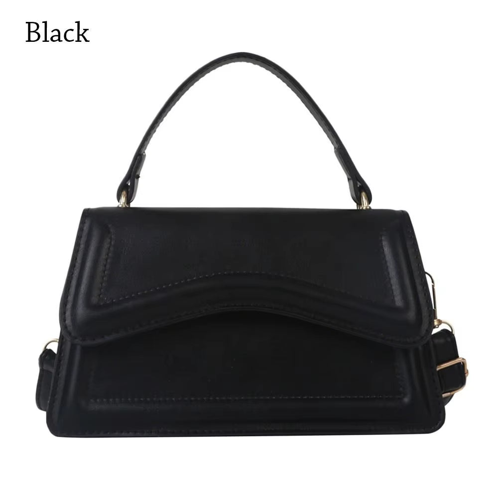 Hot Fashion Pu Leather Messenger Shoulder Bag Ladies Solid Color Handbags Leisure Stylish Crossbody Bags for Women Shoulder Bag