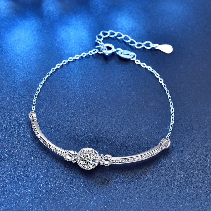 Sterling Silver Moissanite Bracelet