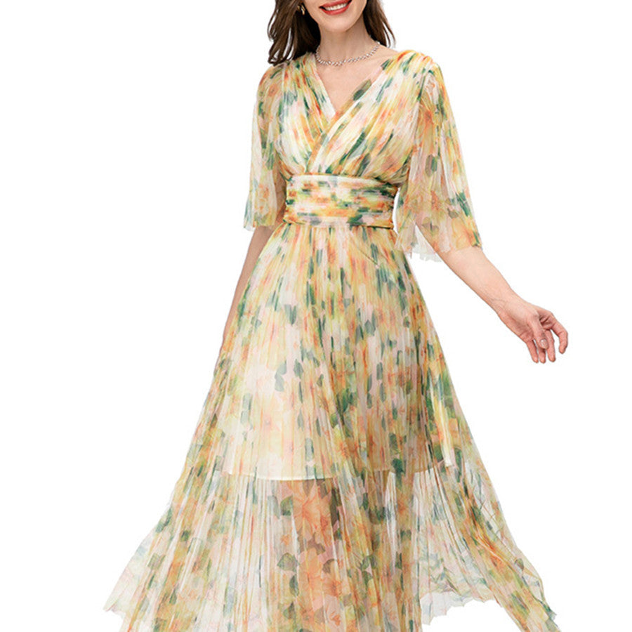 Chic Retro Printed Dresses for Women – Casual & Stylish
