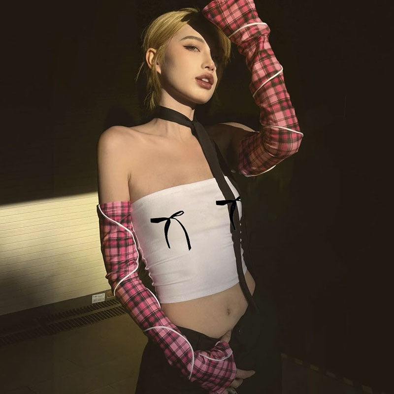 All-matching Slim Fit Bowknot Hot Girl Tube Top