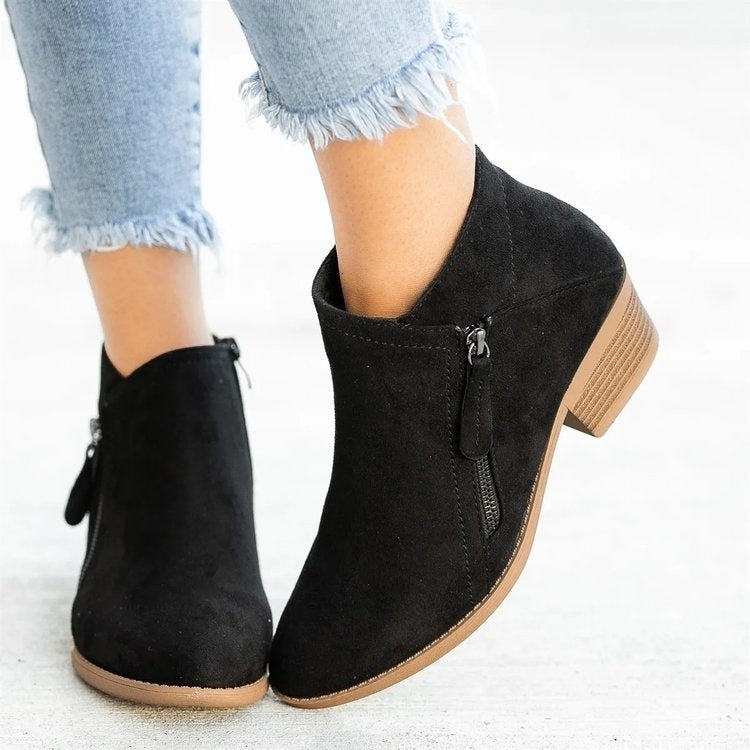 Sleek & Simple: Women’s Side Zipper Ankle Boots