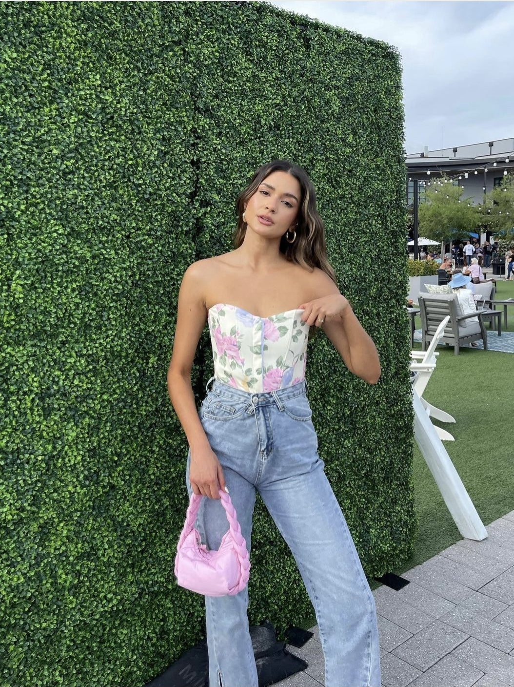 French Top Short Printed Corset