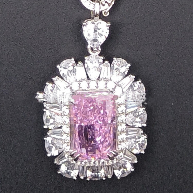 Luxurious Women’s Necklace in S925 Sterling Silver with Sparkling Cubic Zirconia by Zhou Hengfu