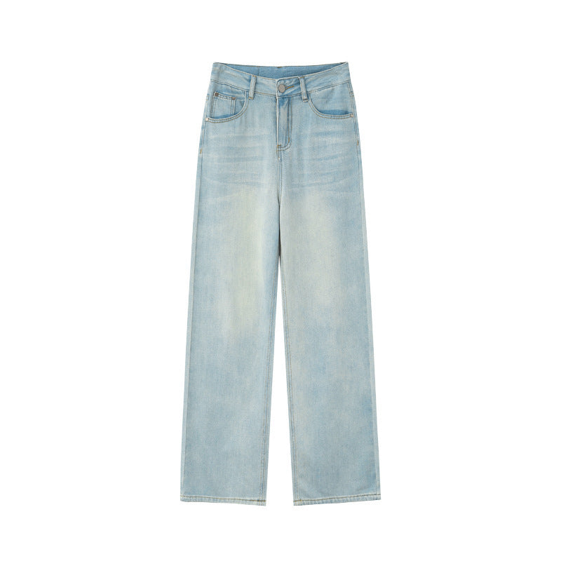 Lyocell Jeans Thin Super Soft Texture Mopping High Waist Wide Leg Jeans