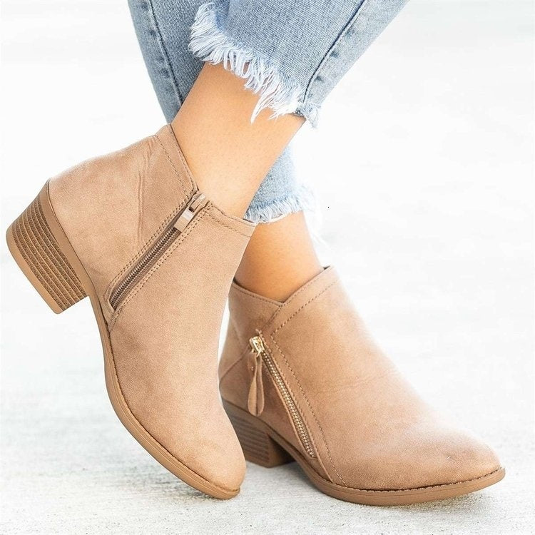 Sleek & Simple: Women’s Side Zipper Ankle Boots