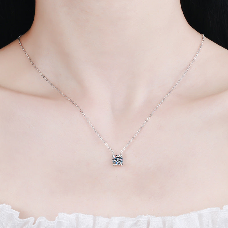 Sterling Silver Moissanite Necklace