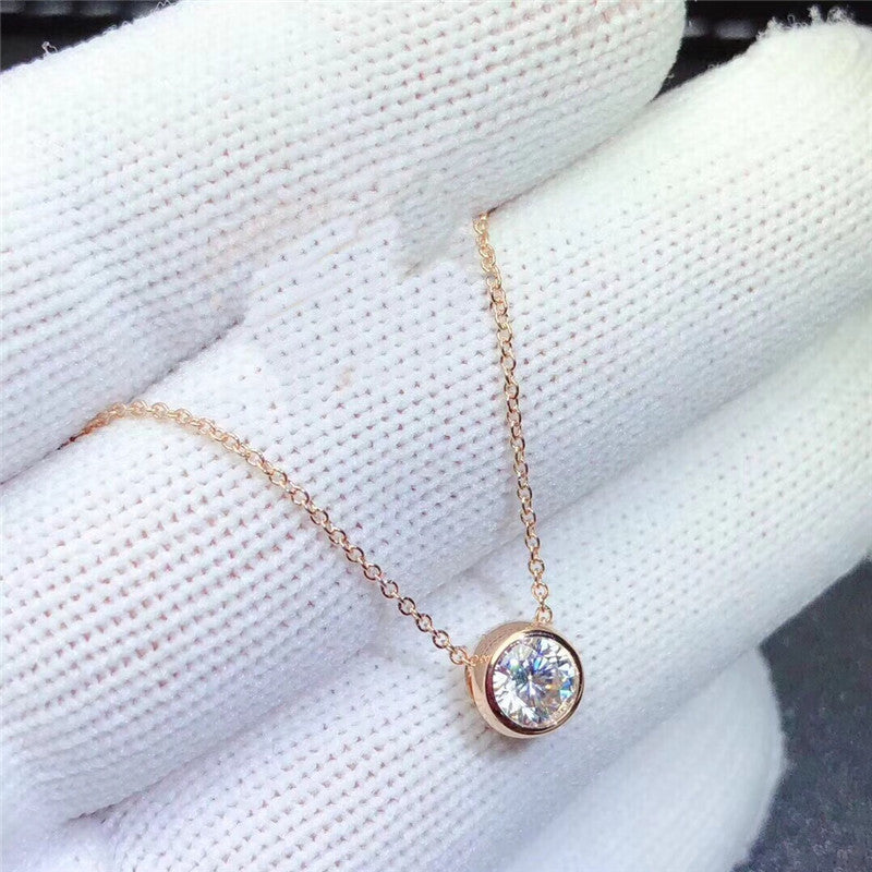 1 Carat Moissanite Diamond Necklace