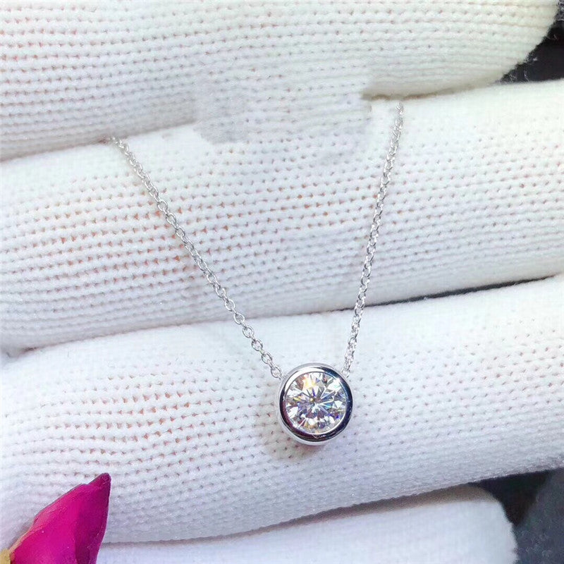 1 Carat Moissanite Diamond Necklace