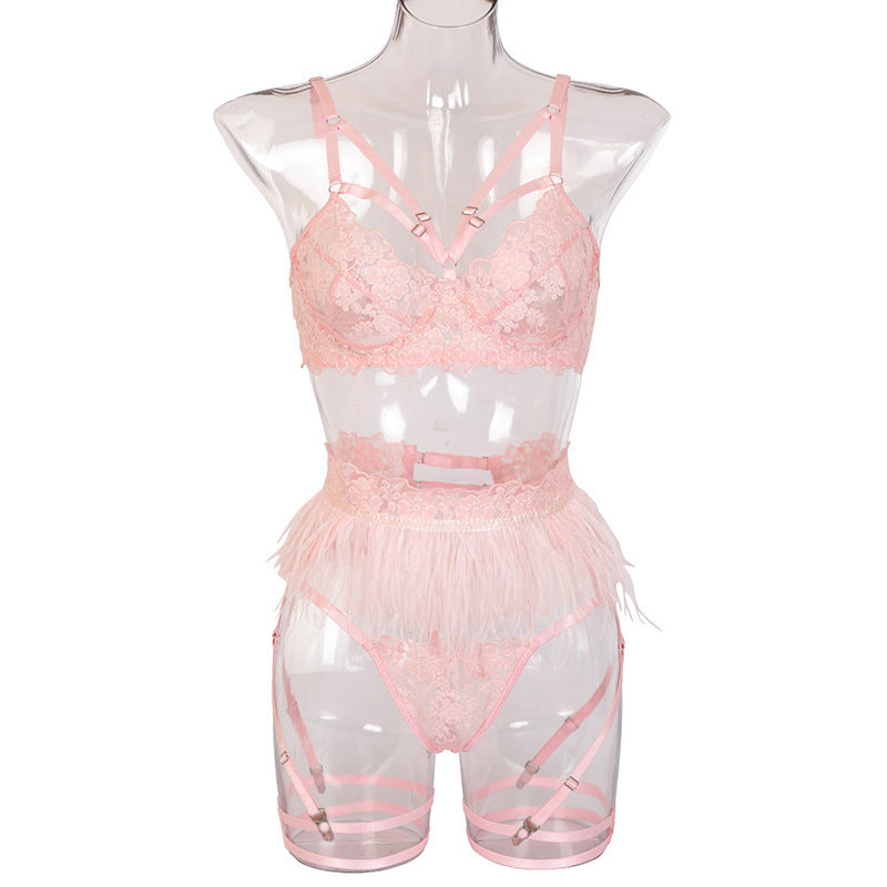 Cross Three Piece  Lingerie