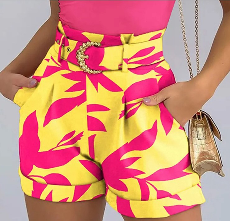 Printed Sleeveless Casual Shorts