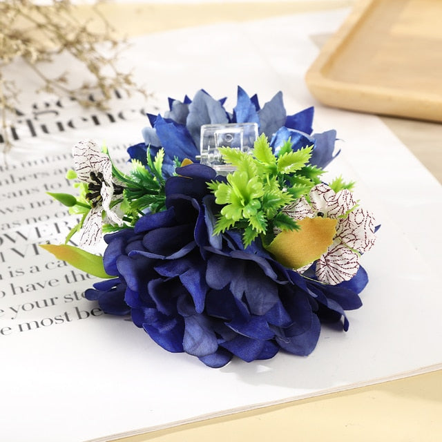 Fashion Cloth Art Rose Flower Hair Claw