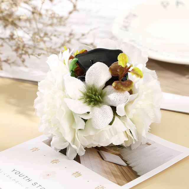 Fashion Cloth Art Rose Flower Hair Claw