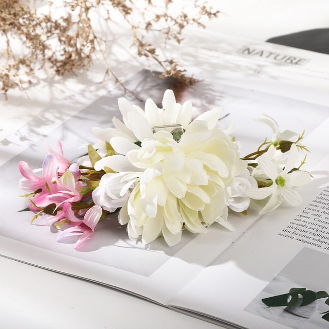 Fashion Cloth Art Rose Flower Hair Claw