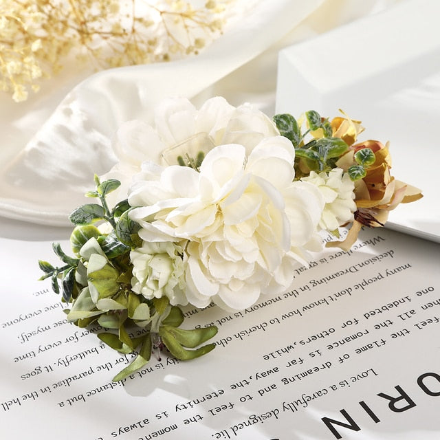 Fashion Cloth Art Rose Flower Hair Claw