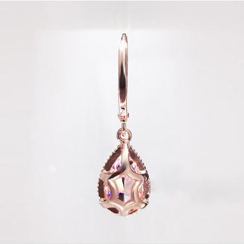 Water Drop Rose Gold Earrings