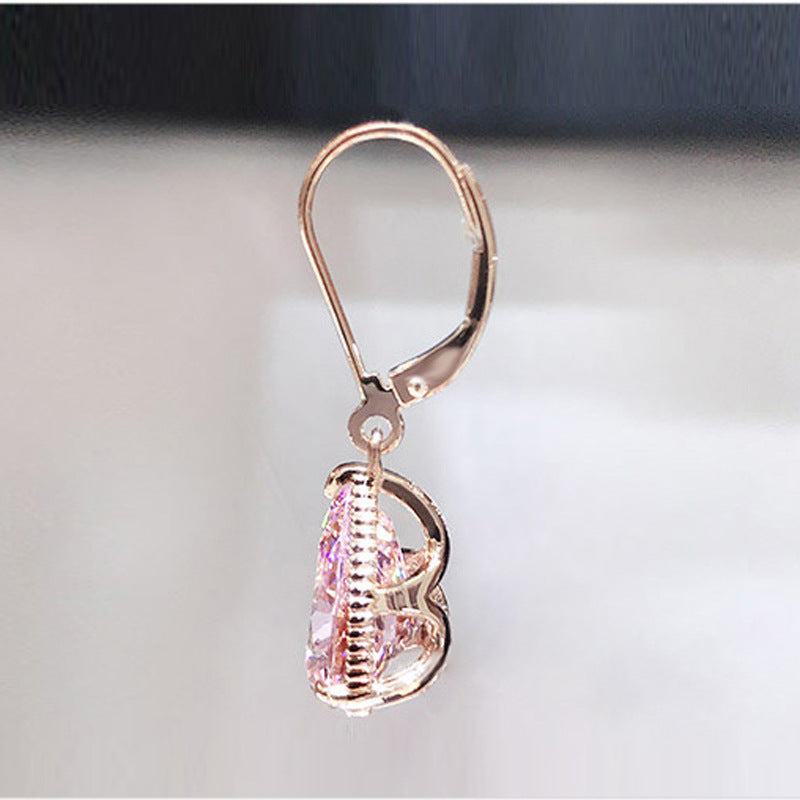 Water Drop Rose Gold Earrings