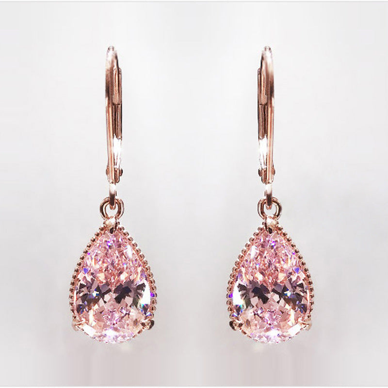 Water Drop Rose Gold Earrings