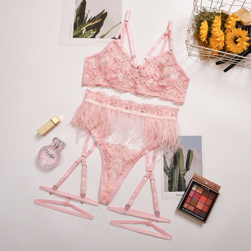 Cross Three Piece  Lingerie